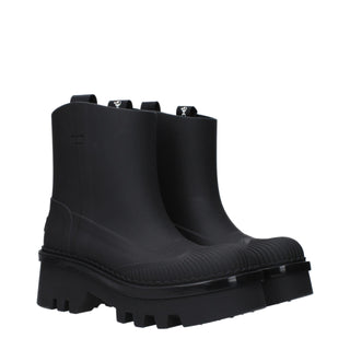 Schwarze Baumwoll-Stiefeletten