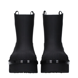 Schwarze Baumwoll-Stiefeletten