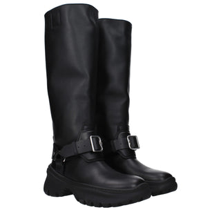 Botas de cuero negro
