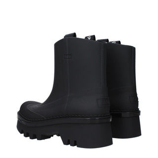 Schwarze Baumwoll-Stiefeletten