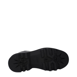 Schwarze Baumwoll-Stiefeletten