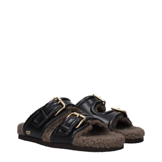 Zapatillas de cuero negras