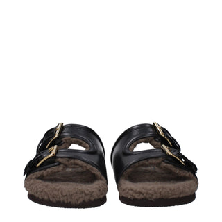 Zapatillas de cuero negras
