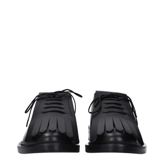 Black Leather Oxfords And Derbies
