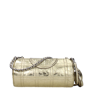 Gold Leather Shoulder Bag