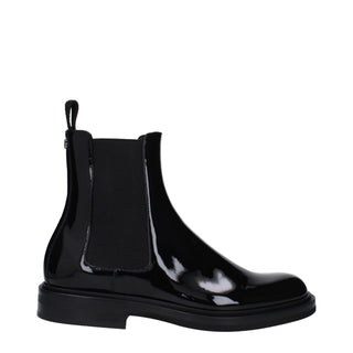 Botines de cuero negro