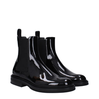 Botines de cuero negro