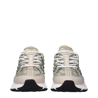 Green Fabric Low Top Sneakers