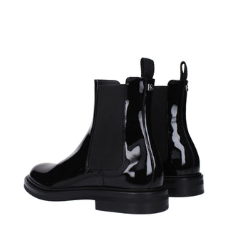 Botines de cuero negro