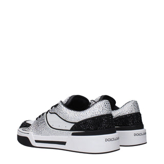 White Leather Low Top Sneakers