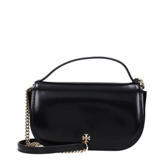 Schwarze Lederhandtasche