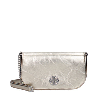 Gold Leather Crossbody Bag