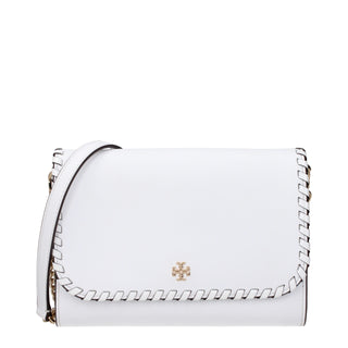 Bolso de mano de cuero blanco