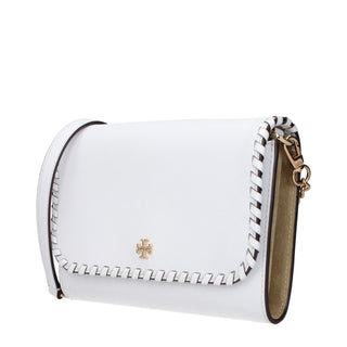 Bolso de mano de cuero blanco