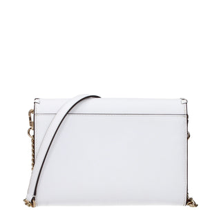 Bolso de mano de cuero blanco