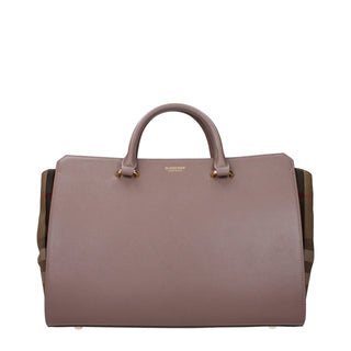 Graue Lederhandtasche