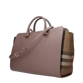 Graue Lederhandtasche