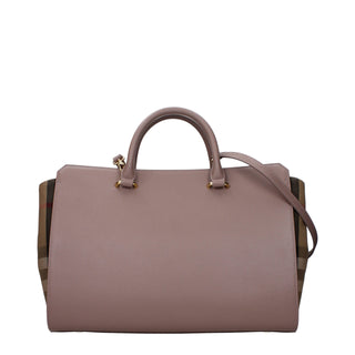 Graue Lederhandtasche