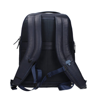Blauer Lederrucksack