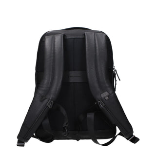Schwarzer Lederrucksack