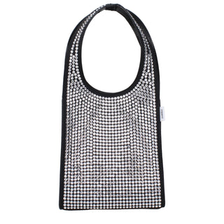 Schwarze Stoffhandtasche