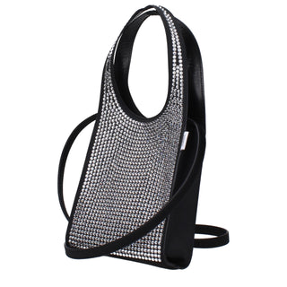Schwarze Stoffhandtasche