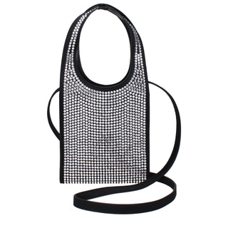 Schwarze Stoffhandtasche