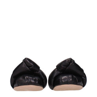 Black Leather Ballet Flats