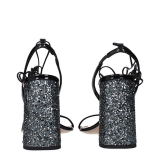 Black Leather Platform Sandals