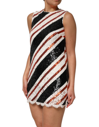 Multicolor Sequin Embellished Shift Dress