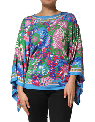 Multicolor Floral Printed Tunic Blouse Top