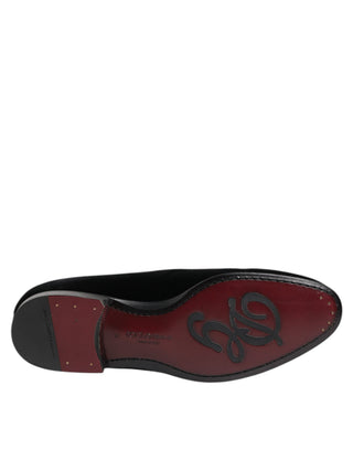 Black Velvet Loafers Formal Men Dress Shoes