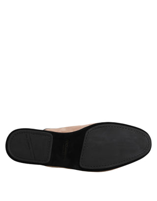 Beige Wildleder Pantoletten flache Pantoffelschuhe