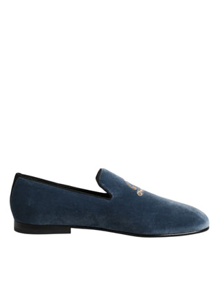 Blue Velvet DG Logo Loafers Formelle Schuhe
