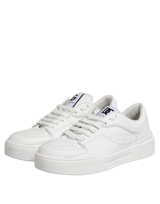 Weiße Miami Leder-Low-Top-Sneaker