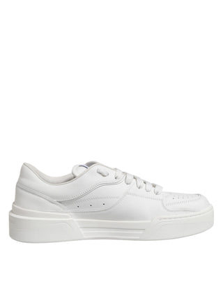 Weiße Miami Leder-Low-Top-Sneaker