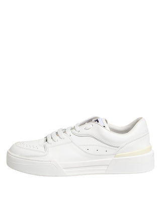 Weiße Miami Leder-Low-Top-Sneakers