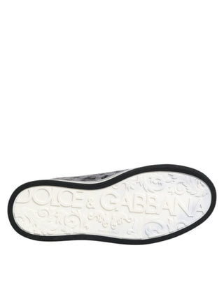 Graue Leder-Leoparden-Low-Top-Sneakerschuhe