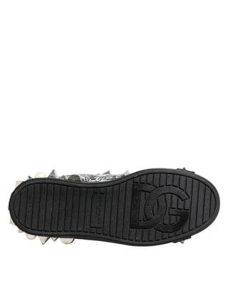 Schwarze Portofino Sneakers mit Nieten