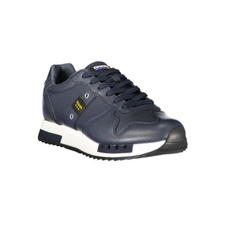 Blauer Polyurethan-Herren-Sneaker