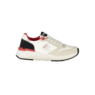 White Polyurethane Men Sneaker