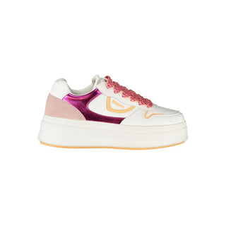 Weiße Polyurethan Damen Sneaker