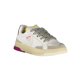 Weiße Polyurethan Damen Sneaker