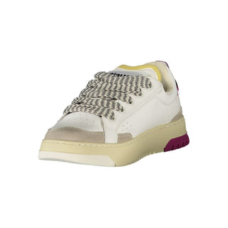 Weiße Polyurethan Damen Sneaker