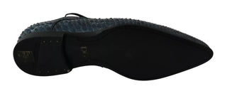 Zapatos de piel de pitón azul