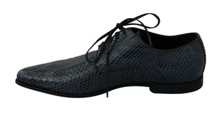 Zapatos de piel de pitón azul
