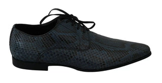 Zapatos de piel de pitón azul
