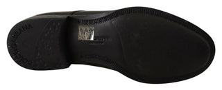 Schwarze Leder-Schnürschuhe für Herren (Derbys)