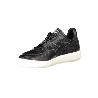Schwarze Leder-Sneaker für Damen