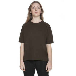 Suéter de lana verde para mujer
